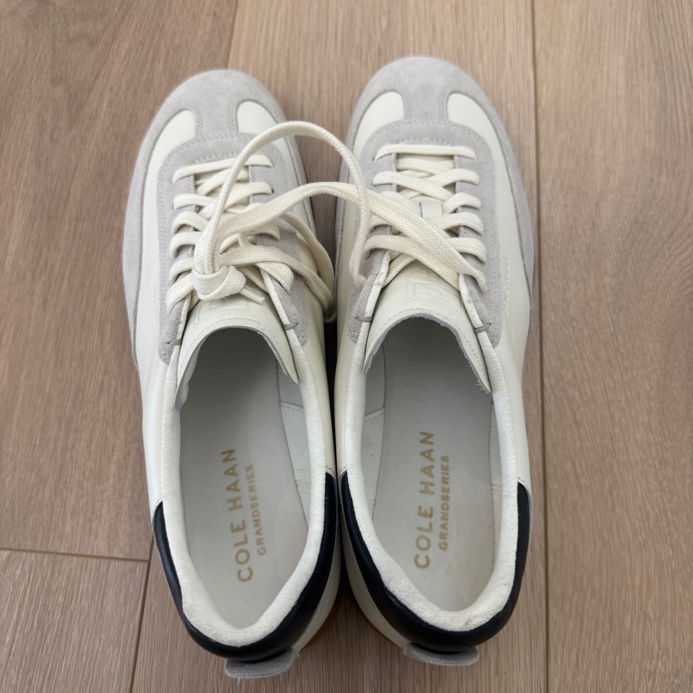 Cole Haan GrandSeries White Leather Suede Gum Sole Sneakers Low Top Shoes - Picture 8 of 11
